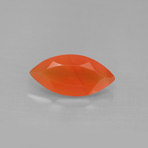 9,17 ctw natürlicher rot-orange Karneol, Transparent, Transparent / Lichtdurchlässig