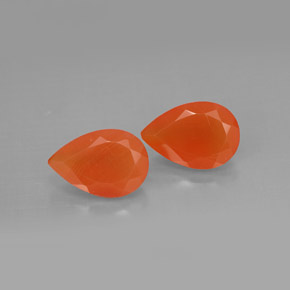  ct natürliche rot-orange Karneol-Edelsteine, Transparent, Transparent / Lichtdurchlässig