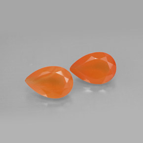  ct natürliche orangefarbener Karneol-Edelsteine, Transparent, Transparent / Lichtdurchlässig