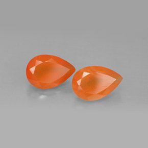  ct natürliche orangefarbener Karneol-Edelsteine, Transparent, Transparent / Lichtdurchlässig