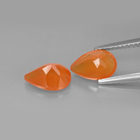  ct natürliche orangefarbener Karneol-Edelsteine, Transparent, Transparent / Lichtdurchlässig