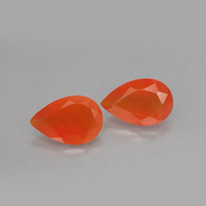 ct natürliche rot-orange Karneol-Edelsteine, Transparent, Transparent / Lichtdurchlässig