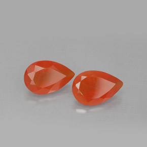  ct natürliche rot-orange Karneol-Edelsteine, Transparent, Transparent / Lichtdurchlässig
