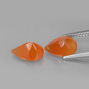  ct natürliche orangefarbener Karneol-Edelsteine, Transparent, Transparent / Lichtdurchlässig
