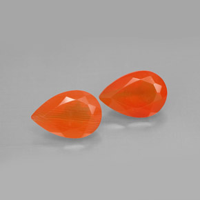  ct natürliche orangefarbener Karneol-Edelsteine, Transparent, Transparent / Lichtdurchlässig