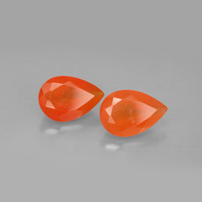  ct natürliche orangefarbener Karneol-Edelsteine, Transparent, Transparent / Lichtdurchlässig