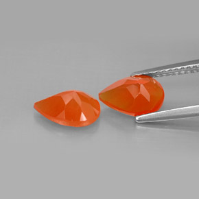  ct natürliche orangefarbener Karneol-Edelsteine, Transparent, Transparent / Lichtdurchlässig