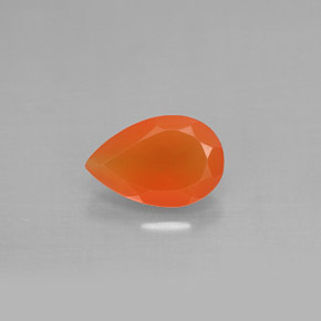 1,16 ctw natürlicher orangefarbener Karneol, Transparent, Transparent / Lichtdurchlässig