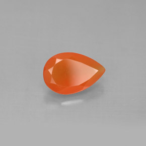 1,16 ctw natürlicher orangefarbener Karneol, Transparent, Transparent / Lichtdurchlässig