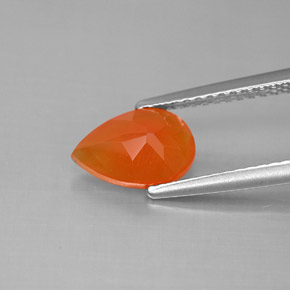 1,16 ctw natürlicher orangefarbener Karneol, Transparent, Transparent / Lichtdurchlässig