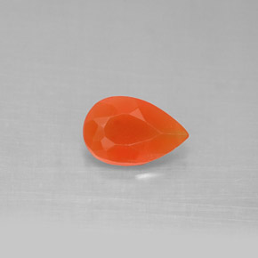 1,04 ctw natürlicher orangefarbener Karneol, Transparent, Transparent / Lichtdurchlässig