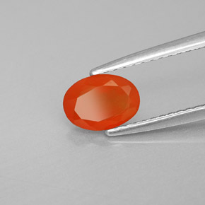 0,68 ctw natürlicher orangefarbener Karneol, Transparent, Transparent / Lichtdurchlässig