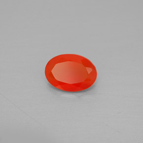 0,66 ctw natürlicher orangefarbener Karneol, Transparent, Transparent / Lichtdurchlässig