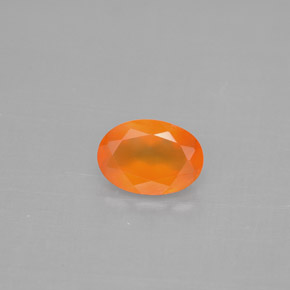 0,70 ctw natürlicher orangefarbener Karneol, Transparent, Transparent / Lichtdurchlässig