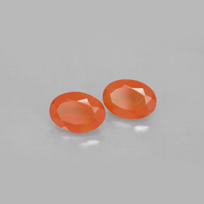  ct natürliche rot-orange Karneol-Edelsteine, Transparent, Transparent / Lichtdurchlässig