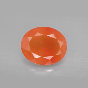 9,17 ctw natürlicher rot-orange Karneol, Transparent, Transparent / Lichtdurchlässig