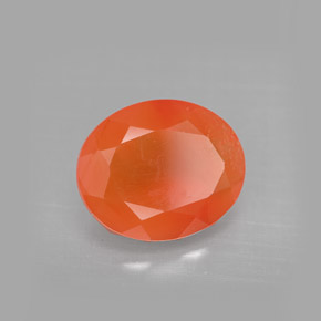 9,17 ctw natürlicher rot-orange Karneol, Transparent, Transparent / Lichtdurchlässig