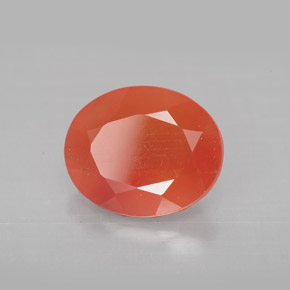 9,17 ctw natürlicher rot-orange Karneol, Transparent, Transparent / Lichtdurchlässig