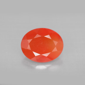 9,17 ctw natürlicher rot-orange Karneol, Transparent, Transparent / Lichtdurchlässig