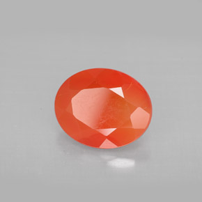 9,17 ctw natürlicher rot-orange Karneol, Transparent, Transparent / Lichtdurchlässig