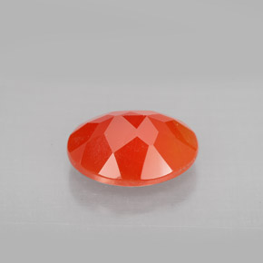 9,17 ctw natürlicher rot-orange Karneol, Transparent, Transparent / Lichtdurchlässig