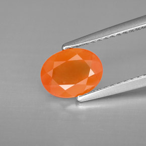 9,17 ctw natürlicher Orange Karneol, Transparent, Transparent / Lichtdurchlässig