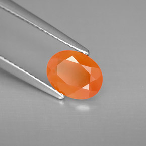 9,17 ctw natürlicher Orange Karneol, Transparent, Transparent / Lichtdurchlässig
