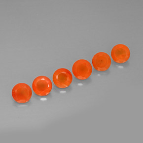  ct natürliche orangefarbener Karneol-Edelsteine, Transparent, Transparent / Lichtdurchlässig