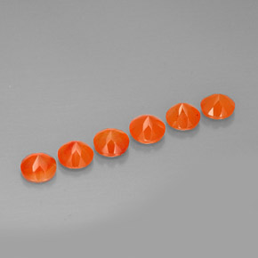  ct natürliche orangefarbener Karneol-Edelsteine, Transparent, Transparent / Lichtdurchlässig