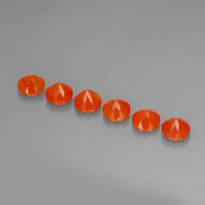  ct natürliche orangefarbener Karneol-Edelsteine, Transparent, Transparent / Lichtdurchlässig