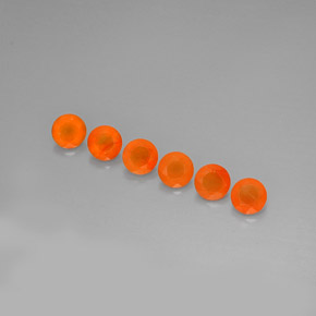  ct natürliche orangefarbener Karneol-Edelsteine, Transparent, Transparent / Lichtdurchlässig