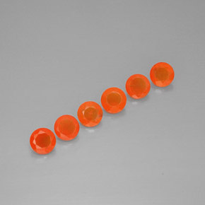  ct natürliche orangefarbener Karneol-Edelsteine, Transparent, Transparent / Lichtdurchlässig