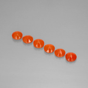  ct natürliche orangefarbener Karneol-Edelsteine, Transparent, Transparent / Lichtdurchlässig