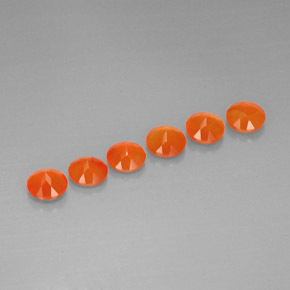  ct natürliche orangefarbener Karneol-Edelsteine, Transparent, Transparent / Lichtdurchlässig
