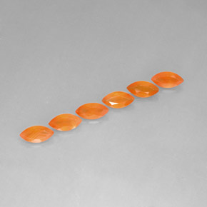  ct natürliche orangefarbener Karneol-Edelsteine, Transparent, Transparent / Lichtdurchlässig