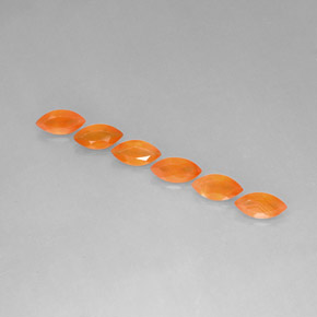 ct natürliche orangefarbener Karneol-Edelsteine, Transparent, Transparent / Lichtdurchlässig