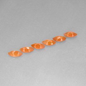 ct natürliche orangefarbener Karneol-Edelsteine, Transparent, Transparent / Lichtdurchlässig