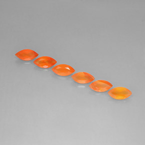  ct natürliche orangefarbener Karneol-Edelsteine, Transparent, Transparent / Lichtdurchlässig