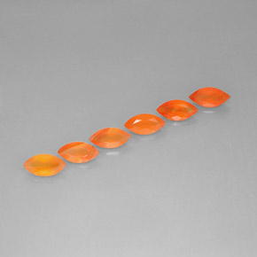  ct natürliche orangefarbener Karneol-Edelsteine, Transparent, Transparent / Lichtdurchlässig