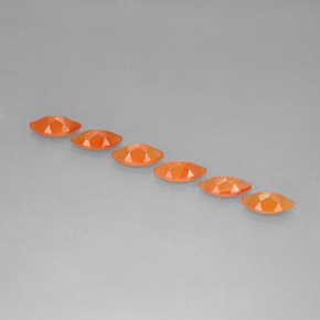  ct natürliche orangefarbener Karneol-Edelsteine, Transparent, Transparent / Lichtdurchlässig