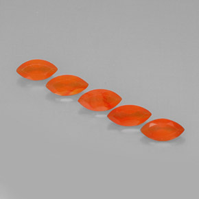  ct natürliche rot-orange Karneol-Edelsteine, Transparent, Transparent / Lichtdurchlässig