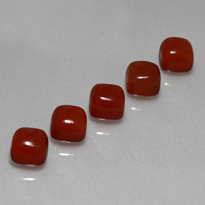  ct natürliche brauner Karneol-Edelsteine, Kissenschliff, Lichtdurchlässig