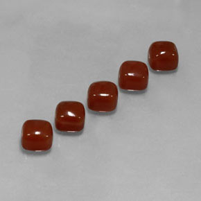  ct natürliche orangefarbener Karneol-Edelsteine, Kissenschliff, Lichtdurchlässig