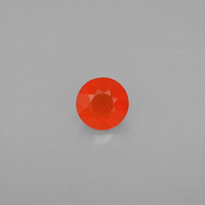 0,40 ctw natürlicher orangefarbener Karneol, Transparent, Transparent / Lichtdurchlässig
