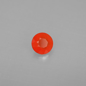 0,40 ctw natürlicher orangefarbener Karneol, Transparent, Transparent / Lichtdurchlässig