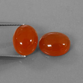  ct natürliche rot-orange Karneol-Edelsteine, Transparent, Transparent / Lichtdurchlässig