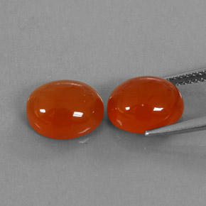  ct natürliche rot-orange Karneol-Edelsteine, Transparent, Transparent / Lichtdurchlässig
