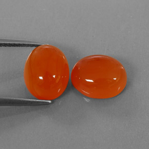  ct natürliche orangefarbener Karneol-Edelsteine, Transparent, Transparent / Lichtdurchlässig