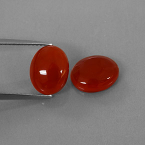  ct natürliche rot-orange Karneol-Edelsteine, Transparent, Transparent / Lichtdurchlässig