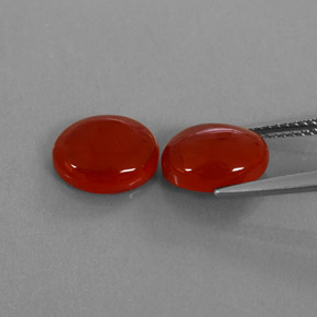  ct natürliche rot-orange Karneol-Edelsteine, Transparent, Transparent / Lichtdurchlässig